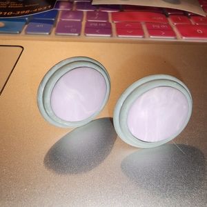 Vintage gray/purple clip on earrings